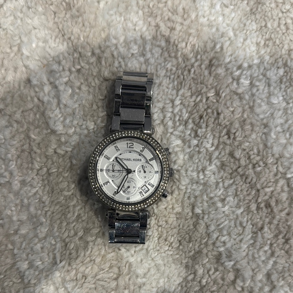 Michael Kors Silver Watch with Stainless Steel Bracelet